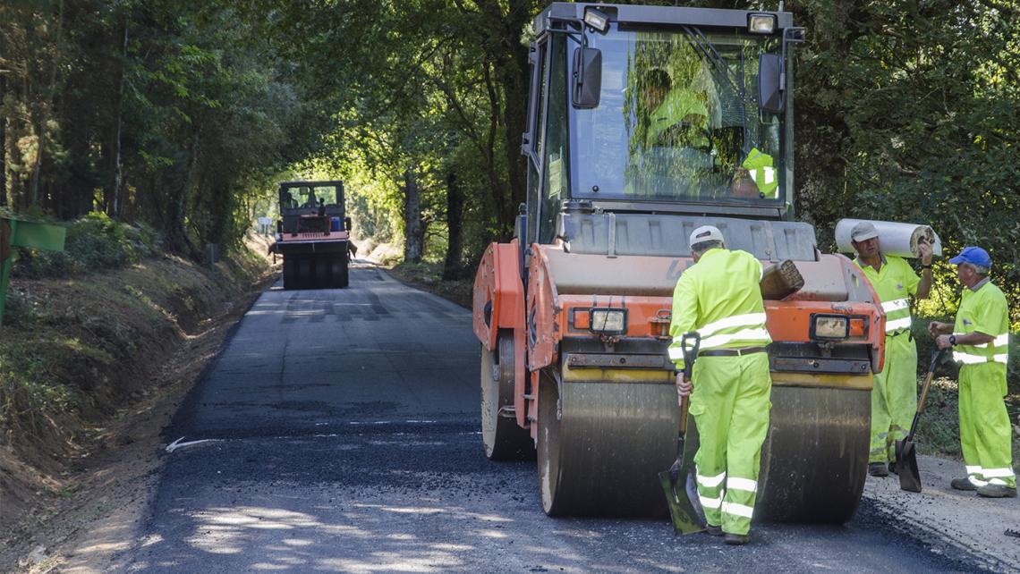 Obras en la carretera de Vilachá