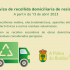 Servicio de recogida domiciliaria de residuos a partir del 13 de abril 
