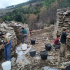 Empezaron os traballos de restauración da entrada e muralla monumental de Penas do Castelo en Salcedo